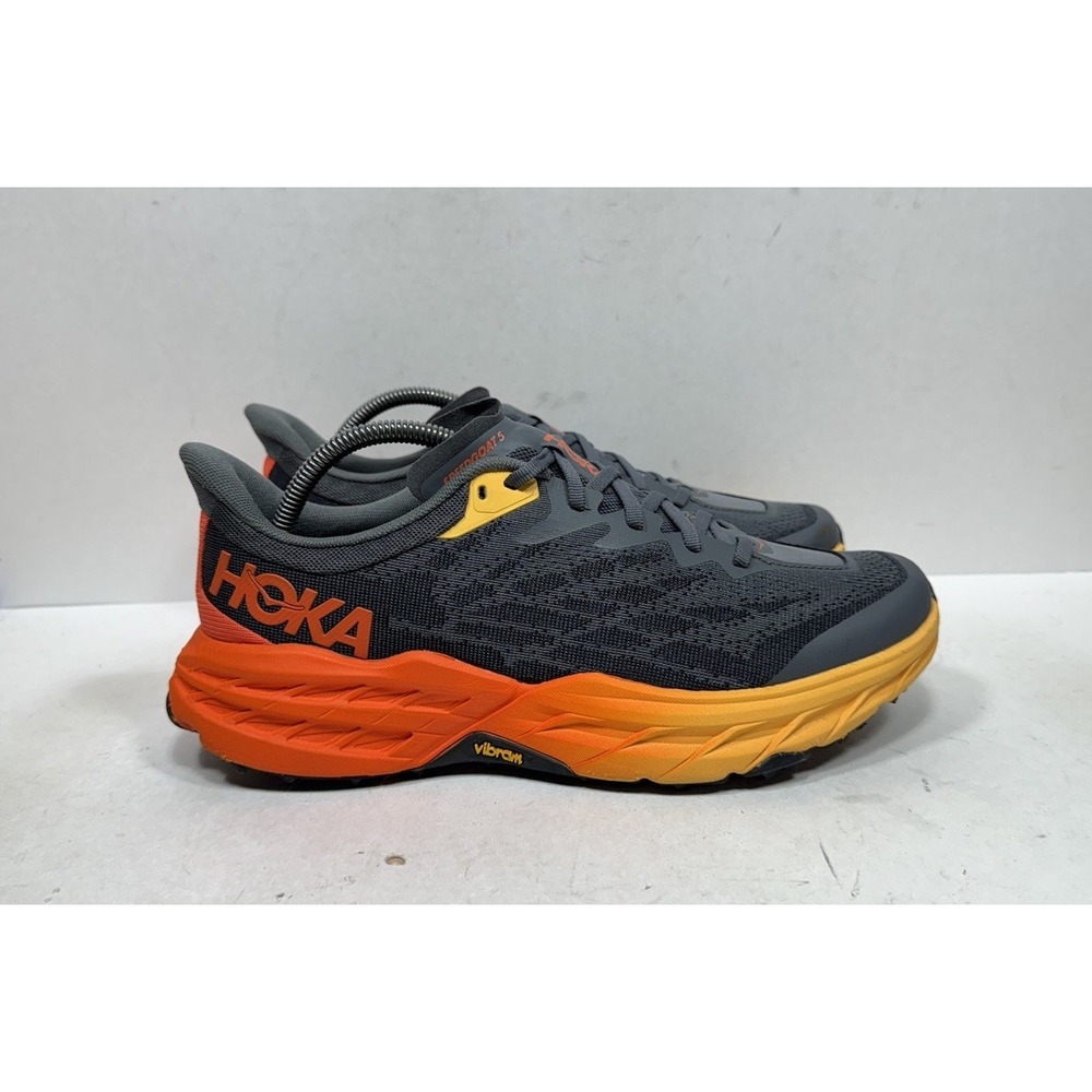 Hoka One One Speedgoat 5 Men's 9.5 D Running Shoes Castlerock Flame 1123157 CFLM